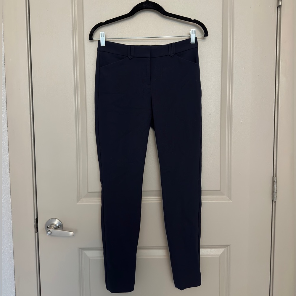 Express Skinny Mid-Rise Navy Pants, Size 0